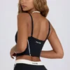 Maiou scurt stratificat Soft Active în negru Maiou scurt stratificat Soft Active în negru
