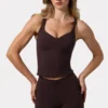 Maiou Soft Active cu decolteu în formă de inimă, culoare Espresso
