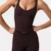 Maiou Soft Active cu decolteu în formă de inimă, culoare Espresso
