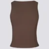 Maiou Soft Active cu gât barcă și spate decupat, în culoarea Cacao Maiou Soft Active cu gât barcă și spate decupat, în culoarea Cacao