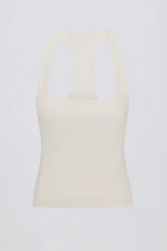 Maiou Soft Active cu spate în formă de U, culoare crem