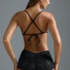 Oh Polly Costume de baie: Top de bikini micro cu ornamente, ediția HOTFIX, negru