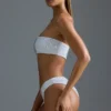 Oh Polly Swim: Costum de baie întreg, decupat și împodobit, ediția HOTFIX, în culoarea alb Oh Polly Swim: Costum de baie întreg, decupat și împodobit, ediția HOTFIX, în culoarea alb