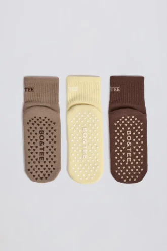 Pachet de șosete Pilates în Mocha Multi