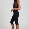 Pantaloni capri scurți Giuliana din jersey Ponte, negri Pantaloni capri scurți Giuliana din jersey Ponte, negri