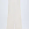 Pantaloni Dalila din poplin de bumbac cu croi larg, în culoarea albă Pantaloni Dalila din poplin de bumbac cu croi larg, în culoarea albă