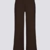 Pantaloni de jogging cu croi larg din tricot cu nervuri, culoare Pecan Pantaloni de jogging cu croi larg din tricot cu nervuri, culoare Pecan