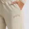 Pantaloni de jogging cu talie joasă și picior larg, în culoarea Bone