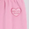 Pantaloni de jogging din jersey de bumbac moale, cu talie medie și croi larg, în roz pal Pantaloni de jogging din jersey de bumbac moale, cu talie medie și croi larg, în roz pal