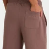 Pantaloni de jogging din jersey periat cu croi larg, culoare cacao Pantaloni de jogging din jersey periat cu croi larg, culoare cacao