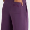 Pantaloni de jogging din jersey periat, cu croi larg, în culoarea prune Pantaloni de jogging din jersey periat, cu croi larg, în culoarea prune