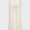 Pantaloni de jogging din tricot cu nervuri și croi larg, culoare Ivory Pantaloni de jogging din tricot cu nervuri și croi larg, culoare Ivory