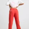 Pantaloni de jogging oversized din jersey periat, roșii Pantaloni de jogging oversized din jersey periat, roșii