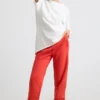 Pantaloni de jogging oversized din jersey periat, roșii Pantaloni de jogging oversized din jersey periat, roșii