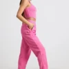 Pantaloni de jogging oversized din jersey periat, roz intens