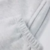 Pantaloni de jogging relaxați, cu talie medie, din jersey de bumbac periat, în gri melanj Pantaloni de jogging relaxați, cu talie medie, din jersey de bumbac periat, în gri melanj