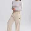 Pantaloni de trening cu croi larg, hidrofugi, în nuanța Marble Pantaloni de trening cu croi larg, hidrofugi, în nuanța Marble