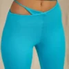 Pantaloni evazați cu decupaje Valerie Petite, culoare aqua Pantaloni evazați cu decupaje Valerie Petite, culoare aqua