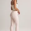 Pantaloni evazați cu talie medie și pliu Bebe Modal, cu imprimeu în dungi Pantaloni evazați cu talie medie și pliu Bebe Modal, cu imprimeu în dungi