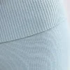 Pantaloni evazați cu tiv pliat din tricot gros, în nuanța Dusty Teal Pantaloni evazați cu tiv pliat din tricot gros, în nuanța Dusty Teal