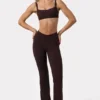 Pantaloni evazați cu volane Soft Active, culoare Espresso Pantaloni evazați cu volane Soft Active, culoare Espresso