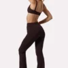 Pantaloni evazați cu volane Soft Active, culoare Espresso Pantaloni evazați cu volane Soft Active, culoare Espresso