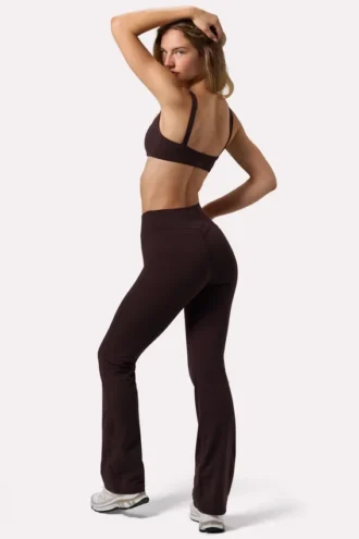Pantaloni evazați cu volane Soft Active, culoare Espresso Pantaloni evazați cu volane Soft Active, culoare Espresso