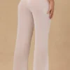 Pantaloni largi cu legătură în față Hydra, de culoare albă Pantaloni largi cu legătură în față Hydra, de culoare albă