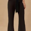 Pantaloni largi cu legătură în față Hydra, negri Pantaloni largi cu legătură în față Hydra, negri