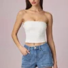 Pantaloni scurți Beata cu talie înaltă și croi în A, spălare albastru mediu Pantaloni scurți Beata cu talie înaltă și croi în A, spălare albastru mediu