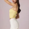 Pantaloni scurți Beata cu talie înaltă și croi în A, spălare Ecru Pantaloni scurți Beata cu talie înaltă și croi în A, spălare Ecru