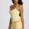 Pantaloni scurți cu talie joasă, culoare lămâie Pantaloni scurți cu talie joasă, culoare lămâie