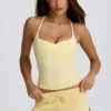 Pantaloni scurți cu talie joasă, culoare lămâie Pantaloni scurți cu talie joasă, culoare lămâie