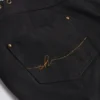 Pantaloni scurți cu talie medie și șireturi Parva, negri Pantaloni scurți cu talie medie și șireturi Parva, negri