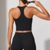 Pantaloni scurți cu talie răsucită și buzunare, negru Pantaloni scurți cu talie răsucită și buzunare, negru