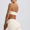 Pantaloni scurți cu volane în marl ivoriu Pantaloni scurți cu volane în marl ivoriu
