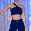 Pantaloni scurți de ciclism cu nervuri, culoare bleumarin Pantaloni scurți de ciclism cu nervuri, culoare bleumarin