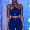 Pantaloni scurți de ciclism cu nervuri, culoare bleumarin Pantaloni scurți de ciclism cu nervuri, culoare bleumarin