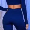Pantaloni scurți de ciclism cu nervuri, culoare bleumarin Pantaloni scurți de ciclism cu nervuri, culoare bleumarin