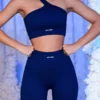 Pantaloni scurți de ciclism cu nervuri, culoare bleumarin Pantaloni scurți de ciclism cu nervuri, culoare bleumarin