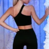 Pantaloni scurți de ciclism cu nervuri, negri Pantaloni scurți de ciclism cu nervuri, negri