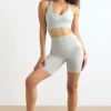 Pantaloni scurți de ciclism cu talie înaltă Define Luxe în culoarea Fog Pantaloni scurți de ciclism cu talie înaltă Define Luxe în culoarea Fog