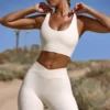 Pantaloni scurți de ciclism cu talie înaltă FlexiRib, culoare Ivory