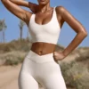 Pantaloni scurți de ciclism cu talie înaltă FlexiRib, culoare Ivory
