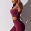 Pantaloni scurți de ciclism cu talie înaltă Super Sculpt în culoarea prune Pantaloni scurți de ciclism cu talie înaltă Super Sculpt în culoarea prune