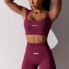 Pantaloni scurți de ciclism cu talie înaltă Super Sculpt în culoarea prune Pantaloni scurți de ciclism cu talie înaltă Super Sculpt în culoarea prune