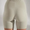 Pantaloni scurți de ciclism din bumbac moale, culoare calcar Pantaloni scurți de ciclism din bumbac moale, culoare calcar