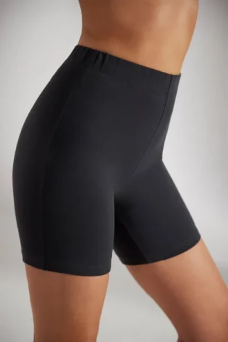 Pantaloni scurți de ciclism din bumbac moale, negri