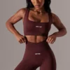 Pantaloni scurți de ciclism Super Sculpt cu talie înaltă, în culoarea burgund Pantaloni scurți de ciclism Super Sculpt cu talie înaltă, în culoarea burgund