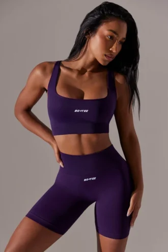 Pantaloni scurți de ciclism Super Sculpt cu talie înaltă, în culoarea violet